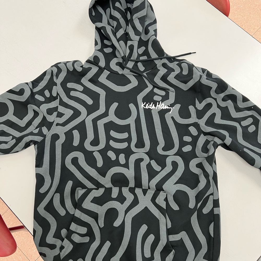 GAP Black and Gray Kieth Haring Hoodie